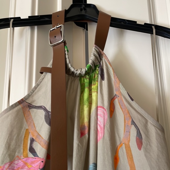 COPY - Tibi Linnea floral poplin halter midi dress Sz 0 - Picture 3 of 6